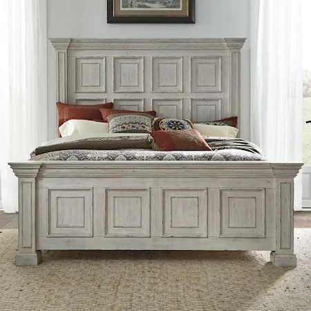 Relaxed Vintage King Panel Bed